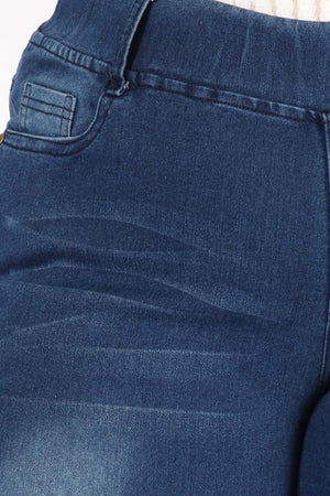 Distressed Bermuda Short Jeggings