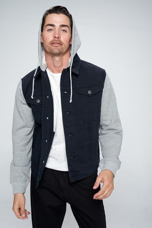 Denim & Fleece Hoodie