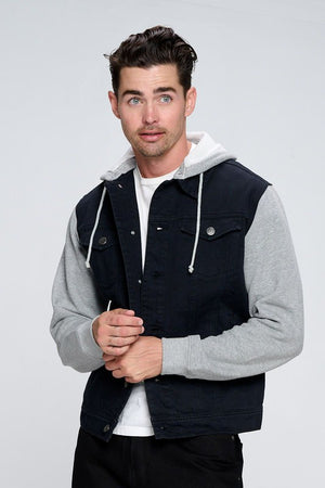 Denim & Fleece Hoodie