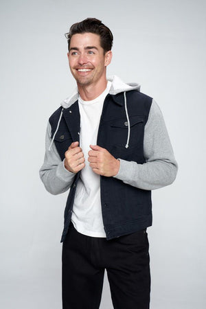Denim & Fleece Hoodie