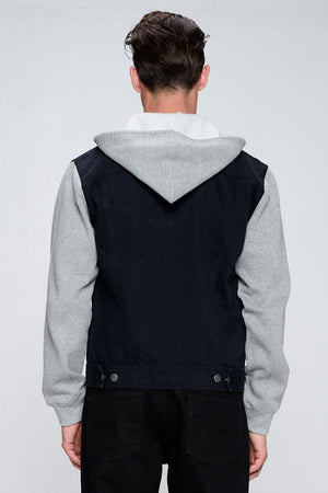 Denim & Fleece Hoodie