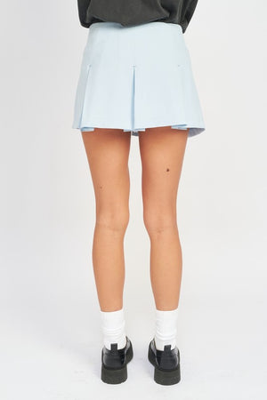 Pleated Mini Skort
