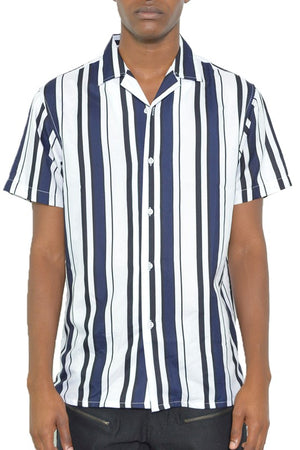 Open image in slideshow, Striped Button Up Shirt
