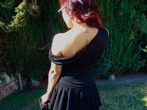 One-Shoulder Rose Top