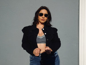 Open image in slideshow, Cropped Denim Jacket
