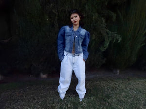 Open image in slideshow, Distressed Denim Jacket
