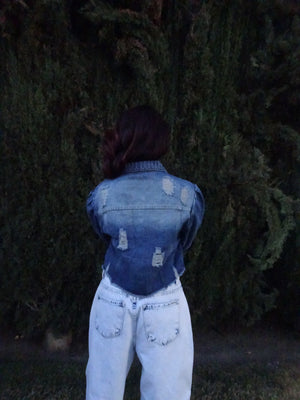 Distressed Denim Jacket